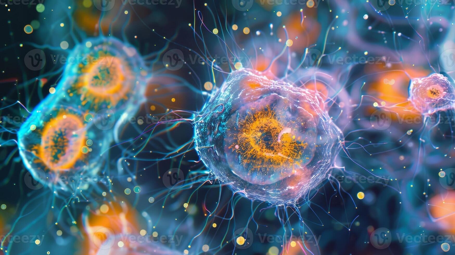 Microscopic visualization of calciumtriggered exocytosis the process by which cells release signaling molecules photo