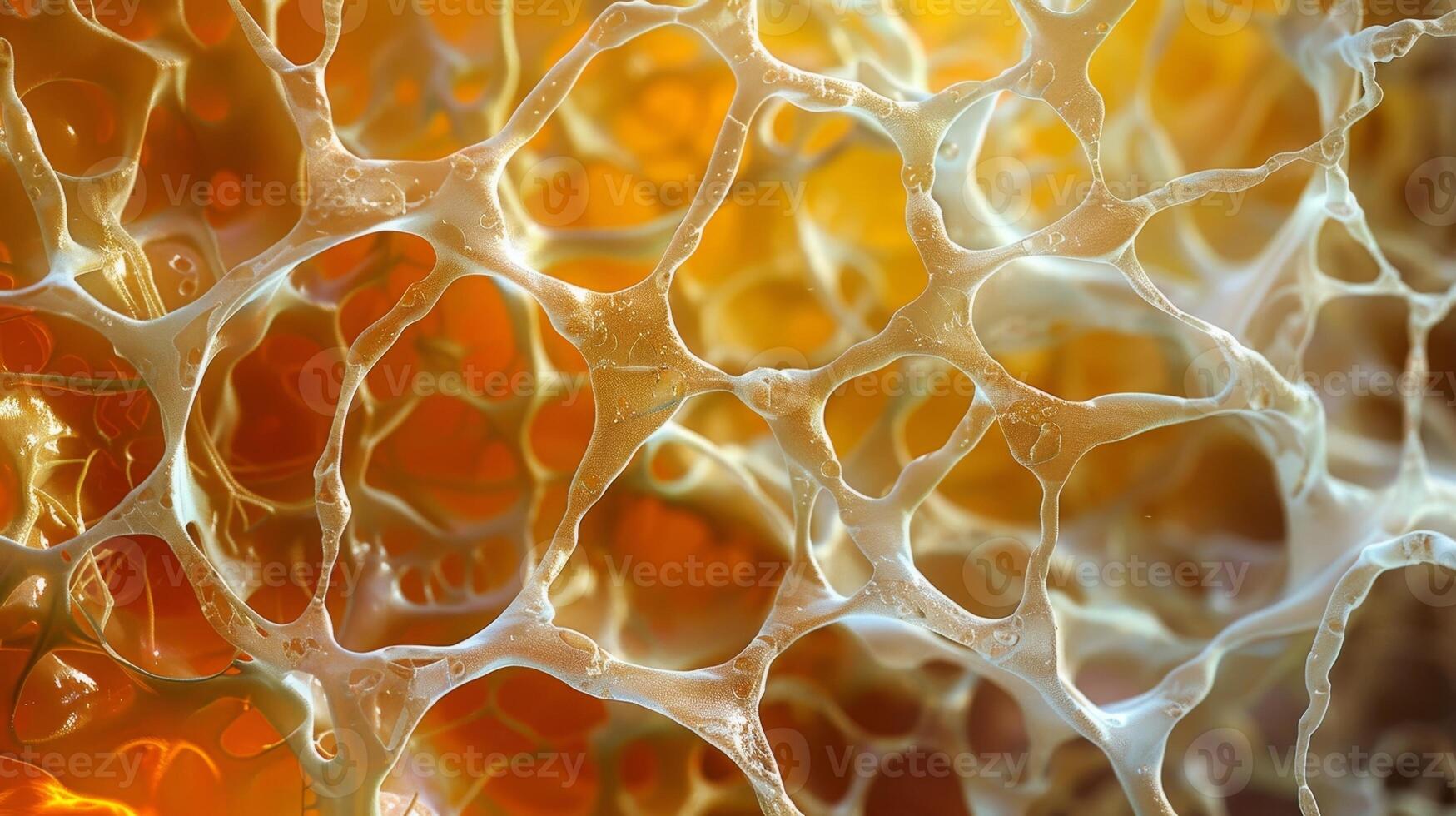 Microphotograph of a white adipose tissue unveiling the intricate network of vessels for lipid transport photo