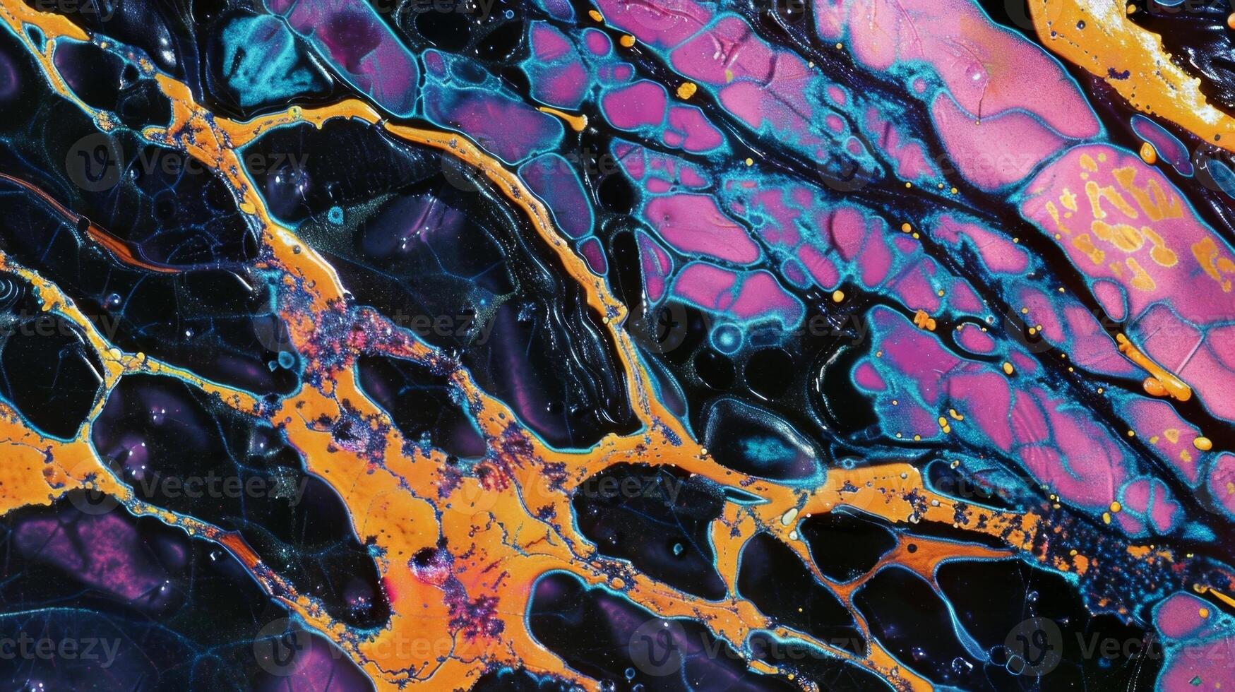 Thin sections of brain tissue showing the distinct bands of myelin sheath surrounding axons photo