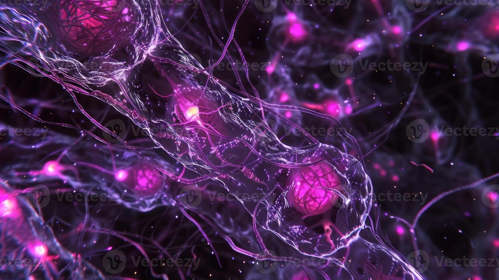 Dense network of interconnected cells exchanging paracrine signals to regulate their activities photo