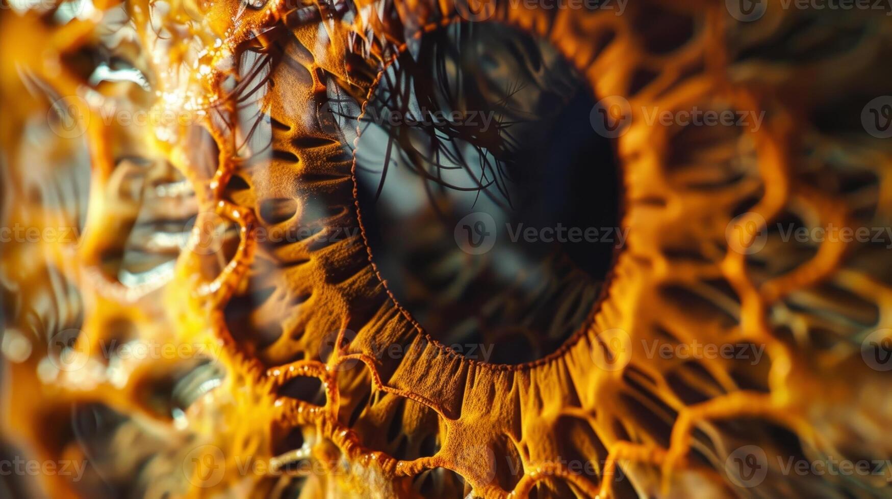 High magnification image of the fovea the area of the retina with the highest concentration of photoreceptor cell photo