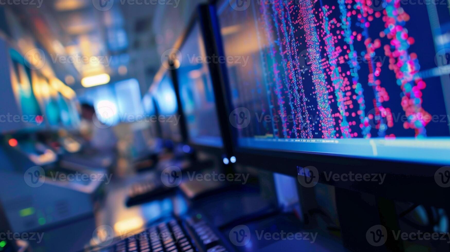 A snapshot of a computer screen displaying the results of a bioinformatics analysis of the proteome photo