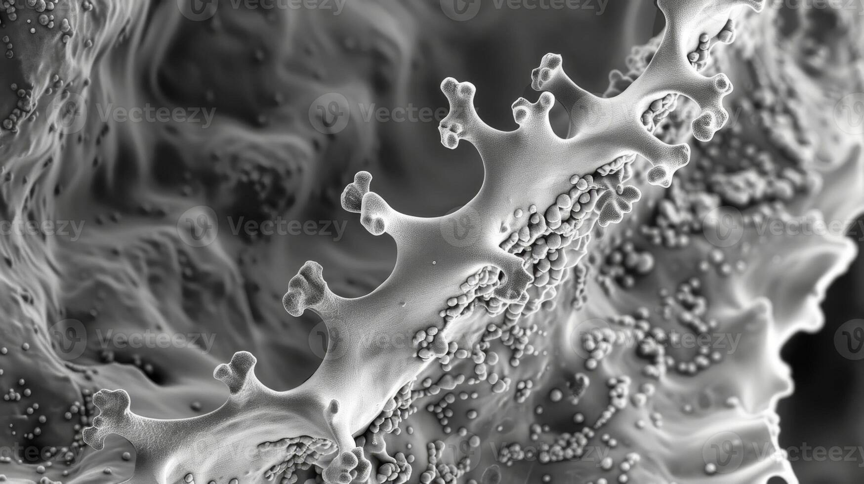 Scanning electron microscope image of a of cells demonstrating the ubiquitous presence of the NaK ATPase and its essential function in all living systems photo