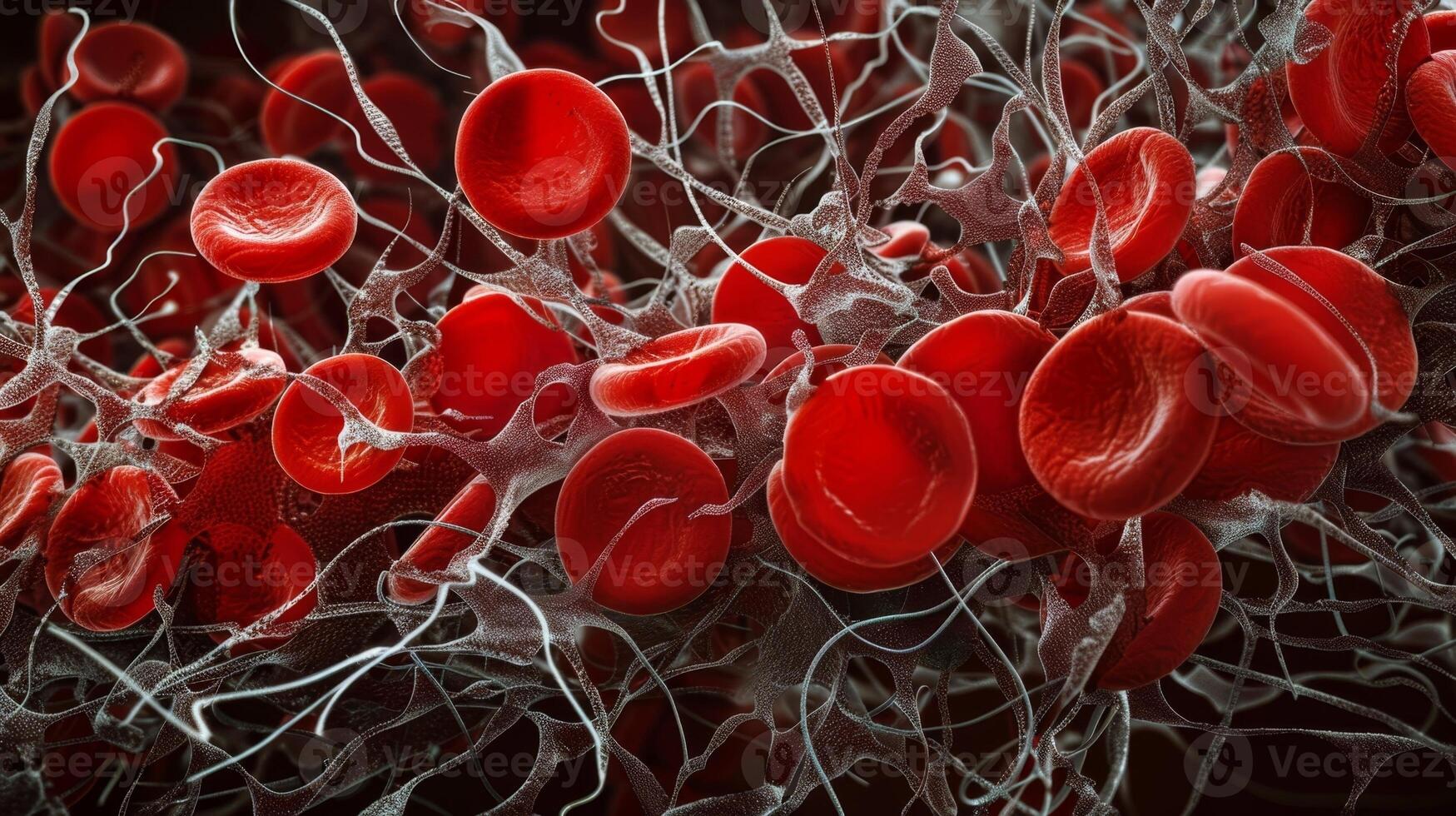 Platelet aggregation captured in realtime showing the formation of a clot photo