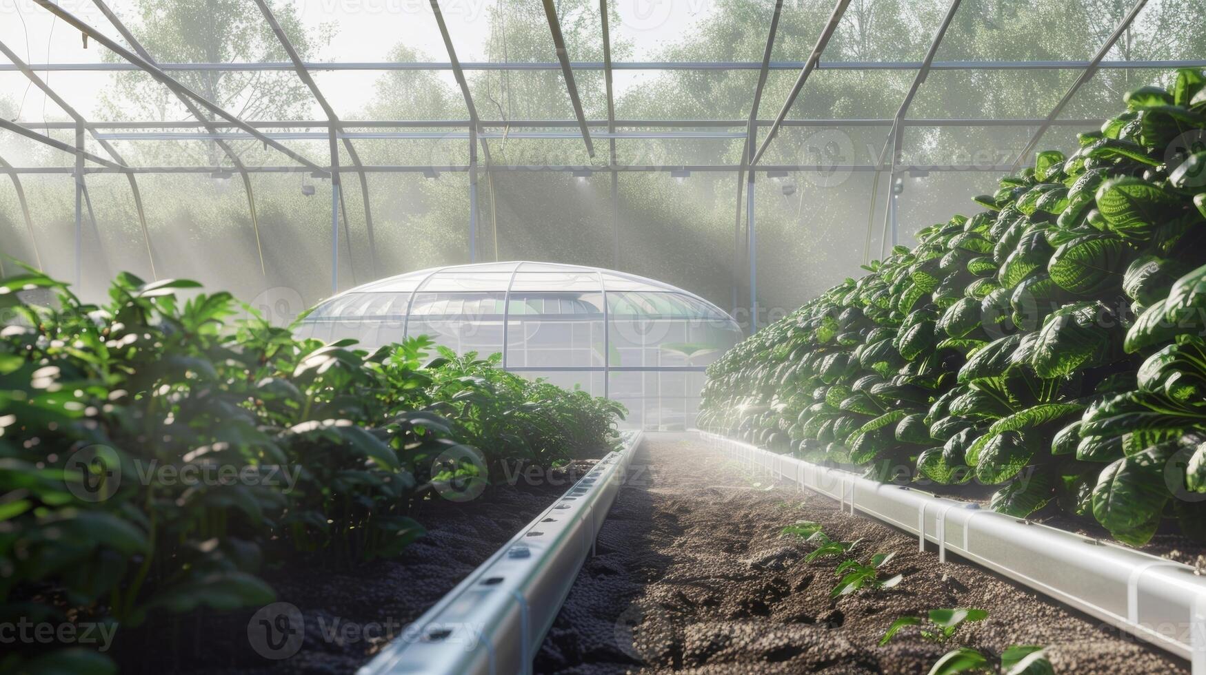 With minimal environmental impact and maximum efficiency autonomous greenhouse technology is revolutionizing modern farming practices photo