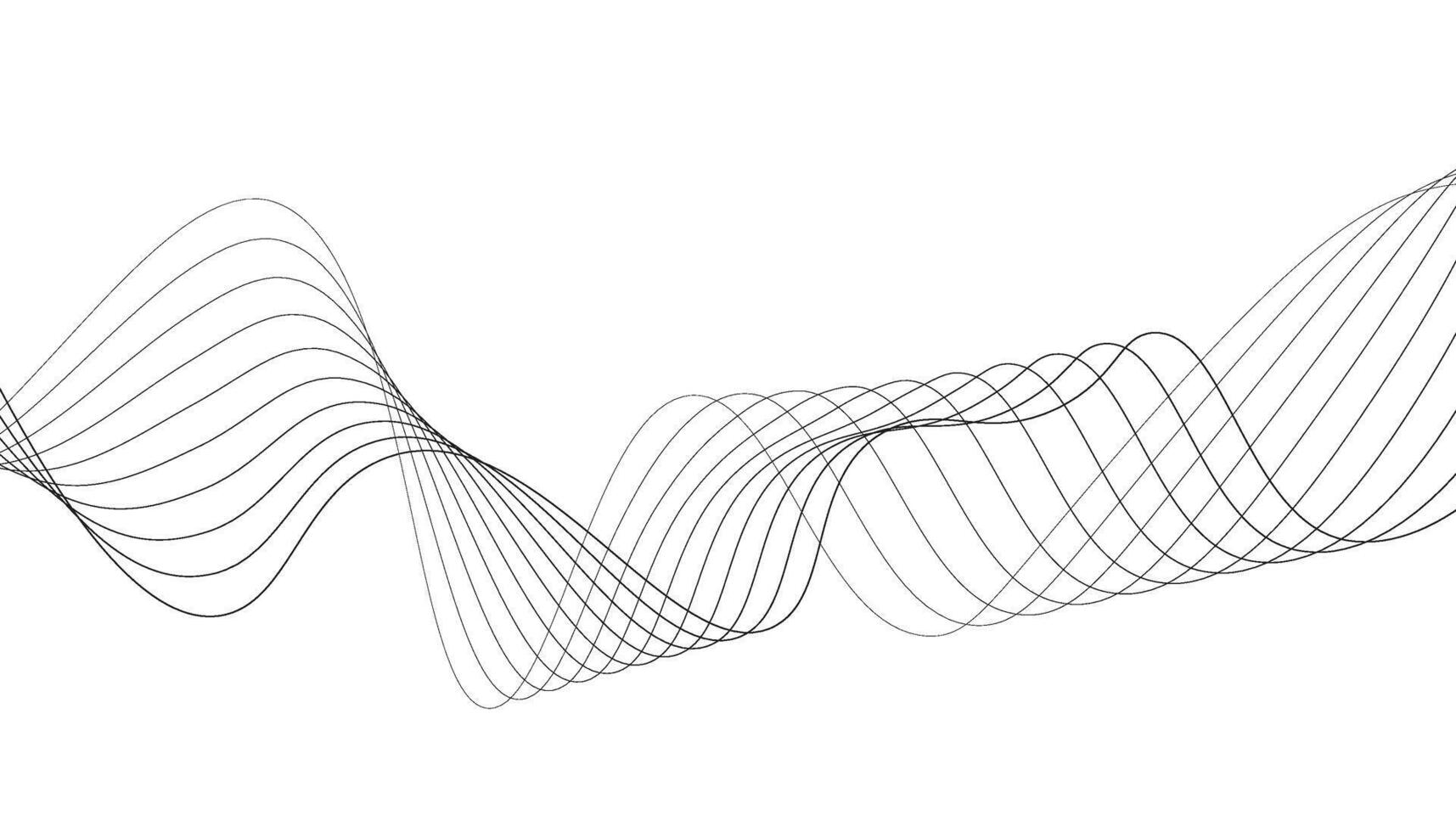 Modern wave line background. Abstract flowing line patterns. Black lines on white background. Wavy stripes on white isolated background. vector
