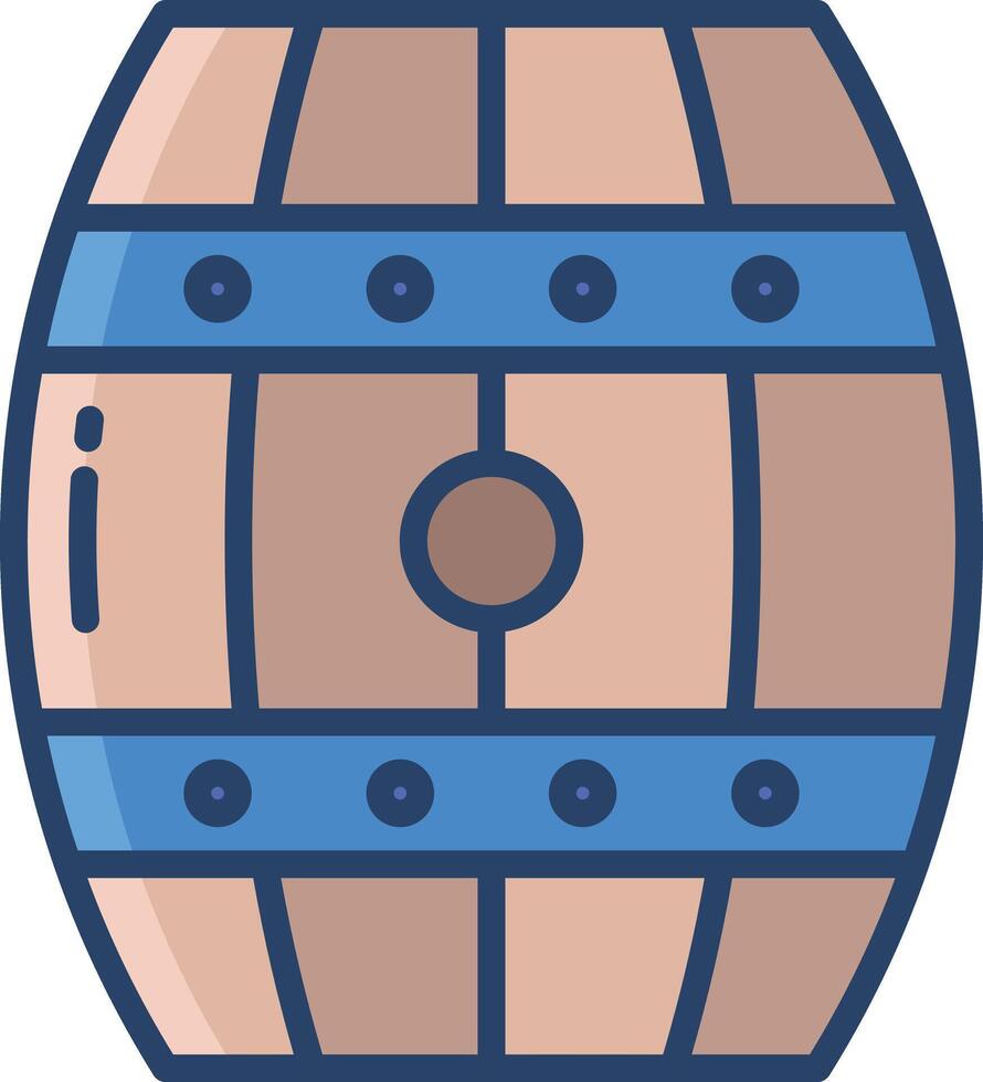 barrel linear color illustration vector