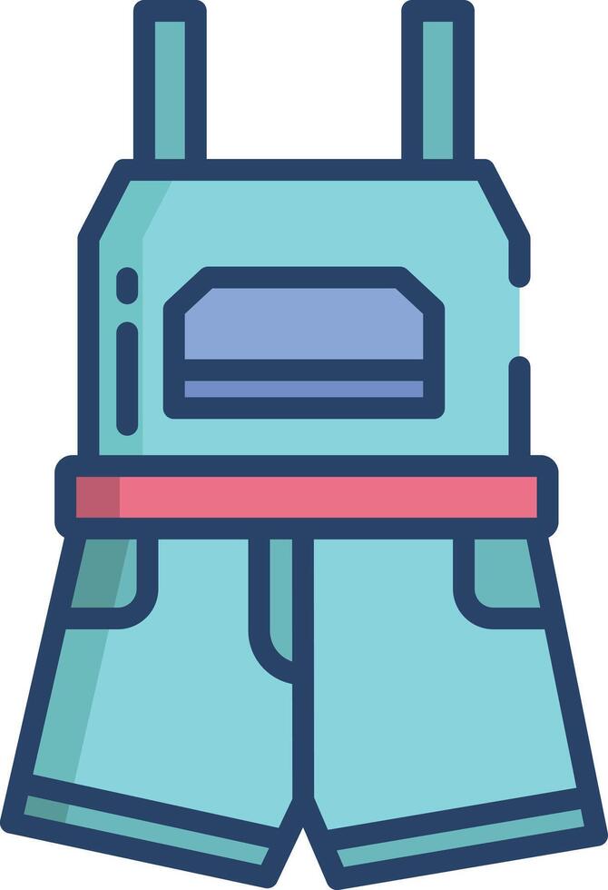 Overall linear color illustration vector