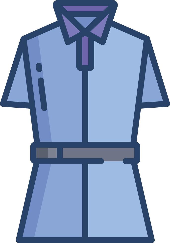 Blouse linear color illustration vector