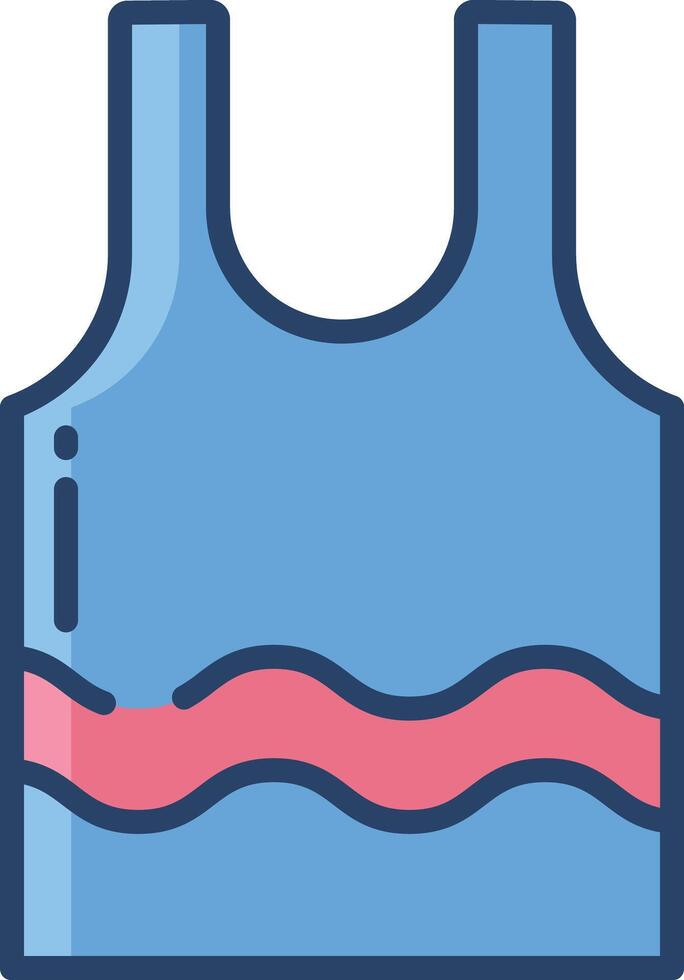 tank top linear color illustration vector