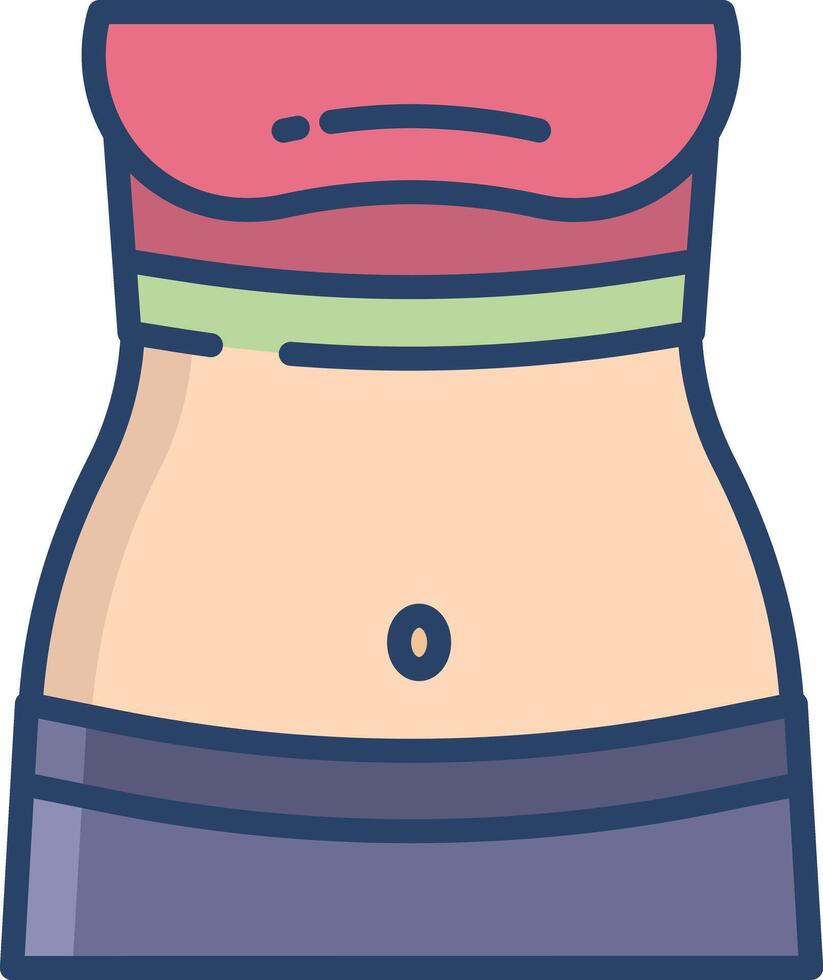 Slim linear color illustration vector