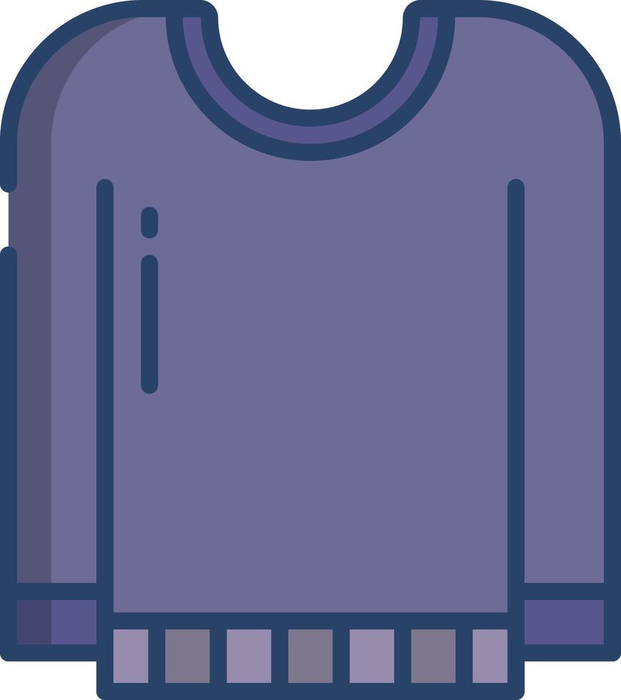Sweater linear color illustration vector