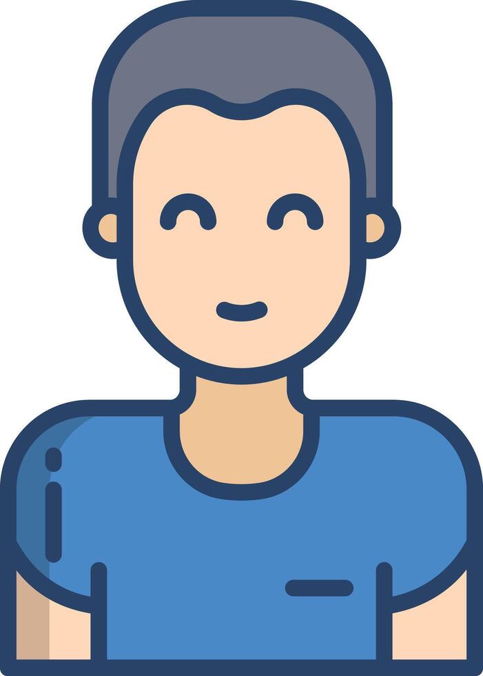 Football Player linear color illustration vector