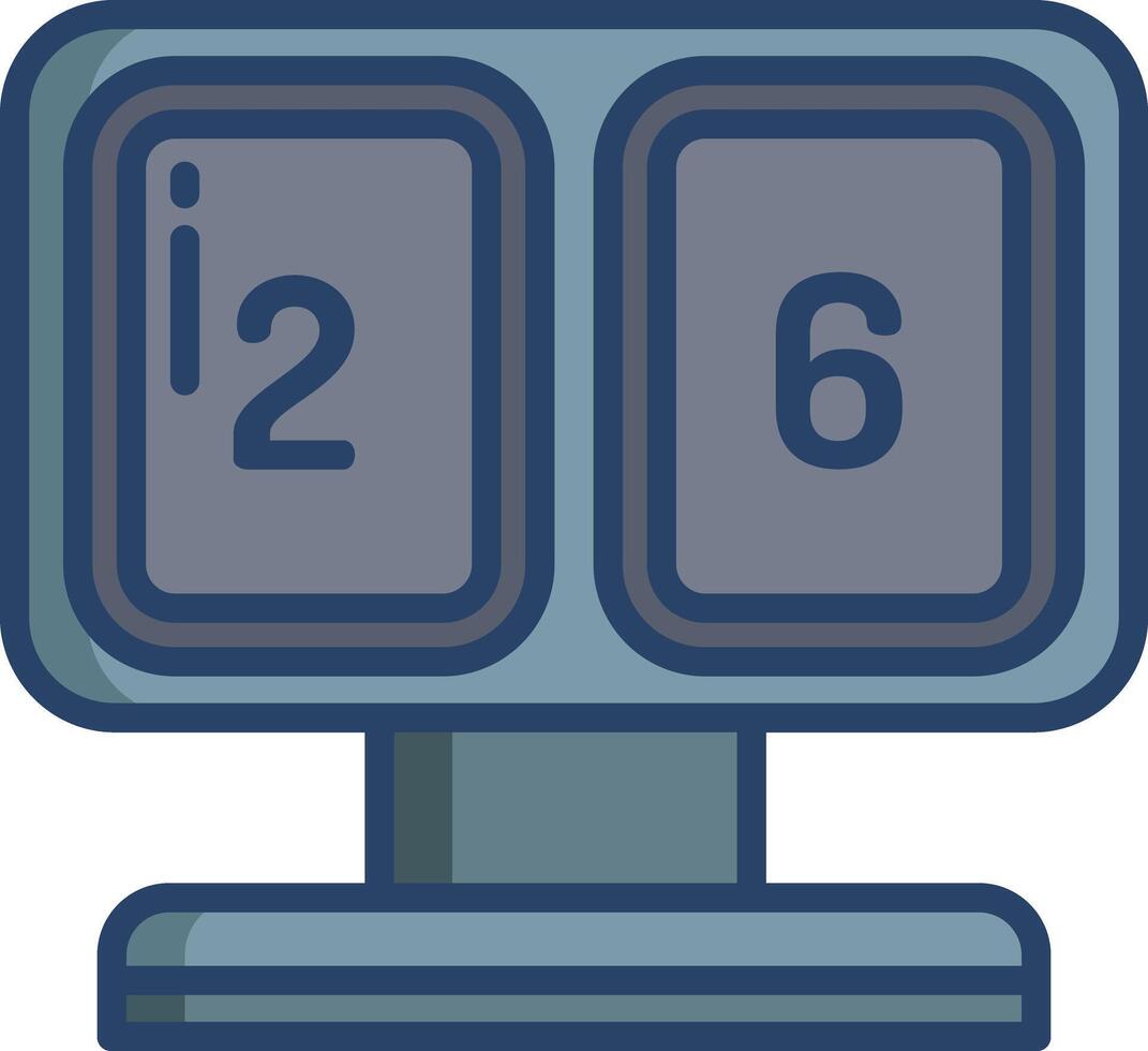 Scoreboard linear color illustration vector