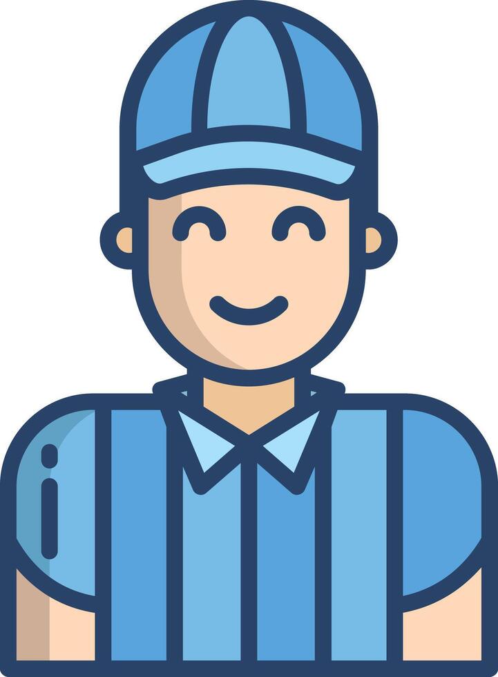 Referee linear color illustration vector