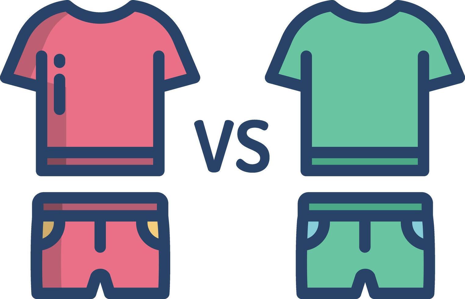 football match uniform linear color illustration vector