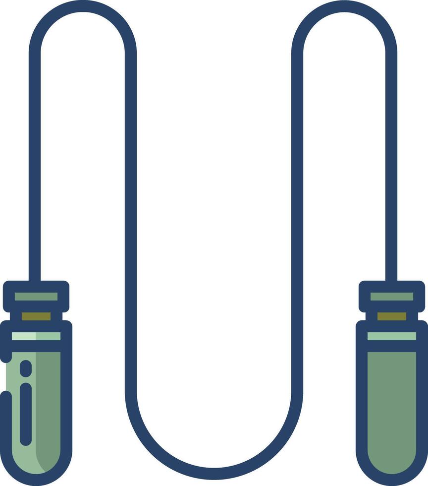 Rope linear color illustration vector