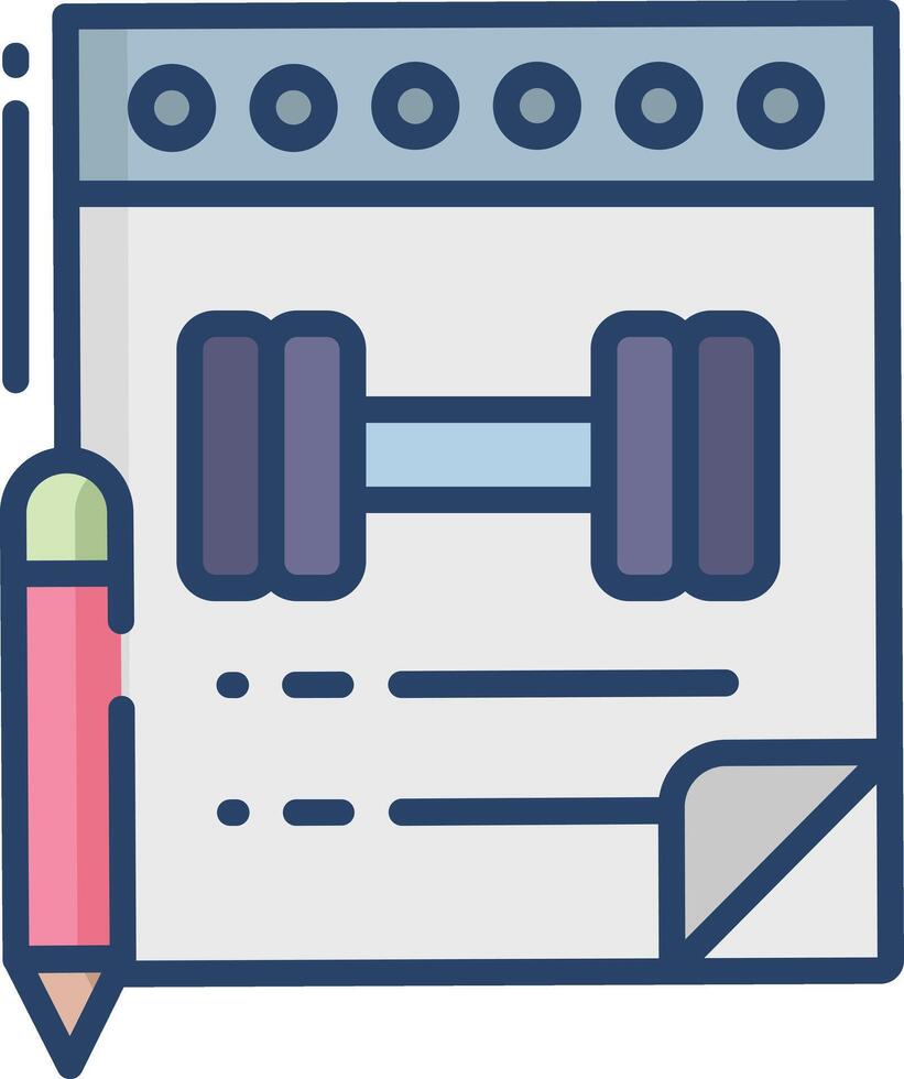 Note linear color illustration vector
