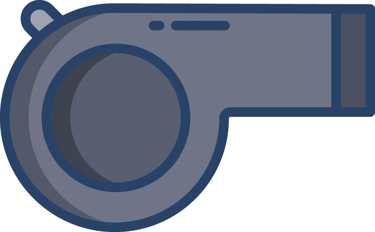 Whistle linear color illustration vector