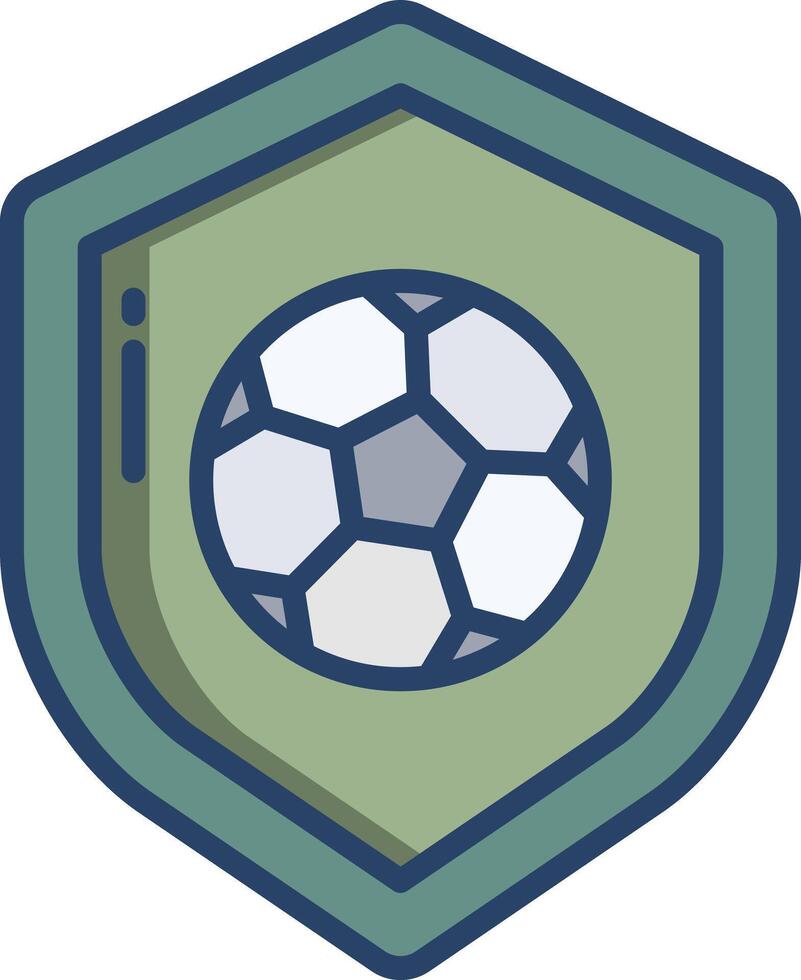 Shield. linear color illustration vector