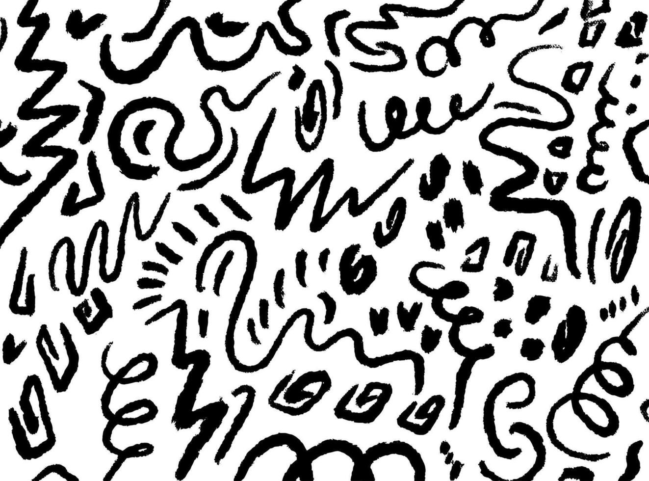 Abstract Black and White Brush Stroke Pattern vector
