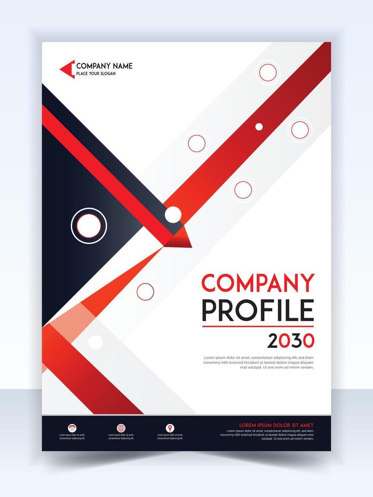 Annual report brochure flyer design template, presentation, book cover, layout in A4 size. vector