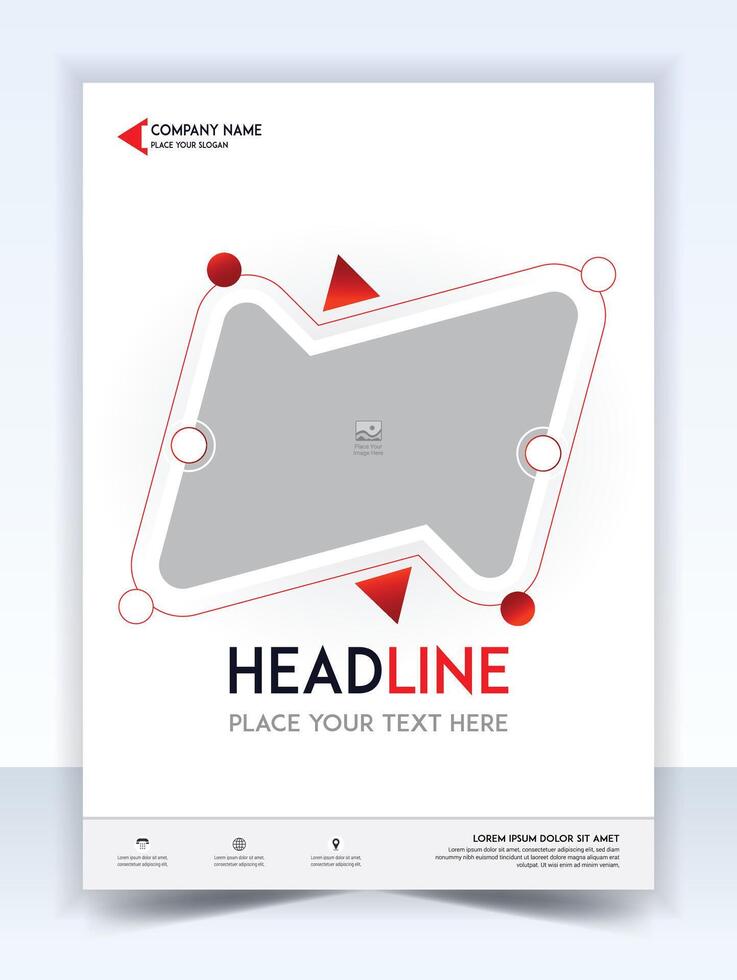 Annual report brochure flyer design template, presentation, book cover, layout in A4 size. vector
