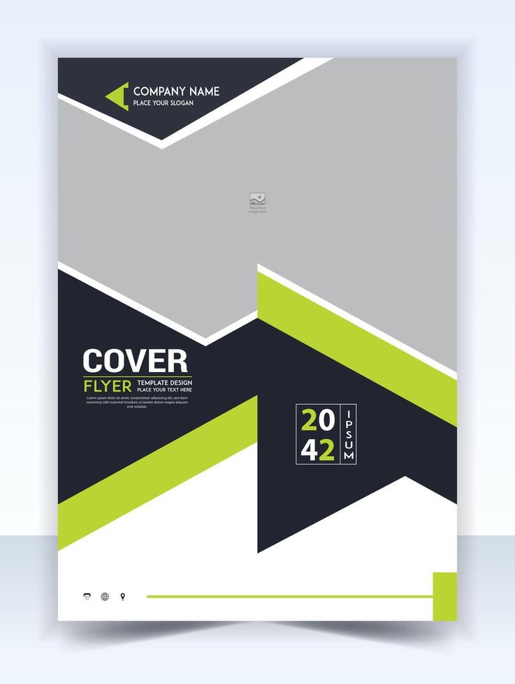 Annual report brochure flyer design template, presentation, book cover, layout in A4 size. vector