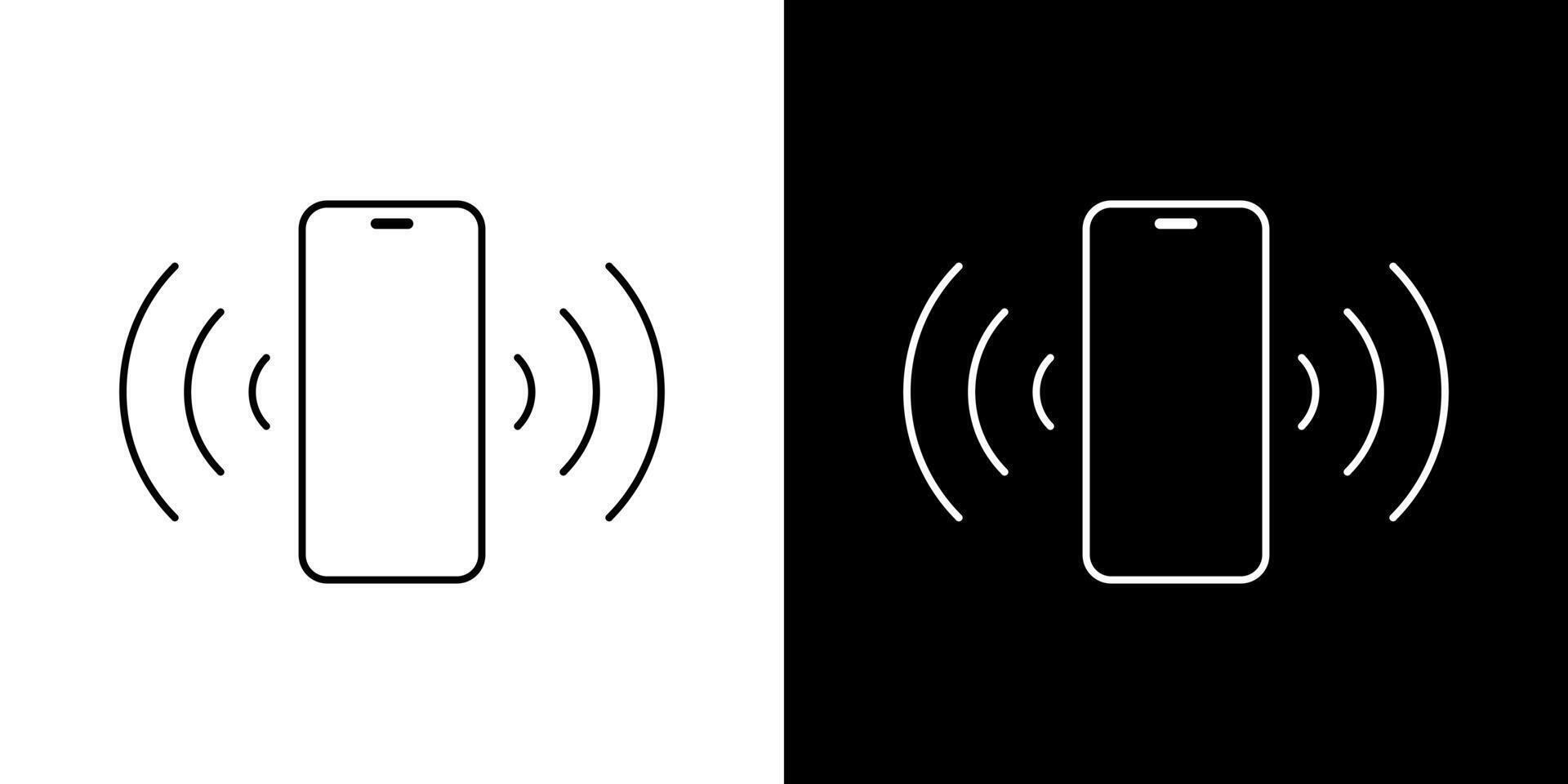 Smartphone with signal icon. Cellphone vibrate concept vector