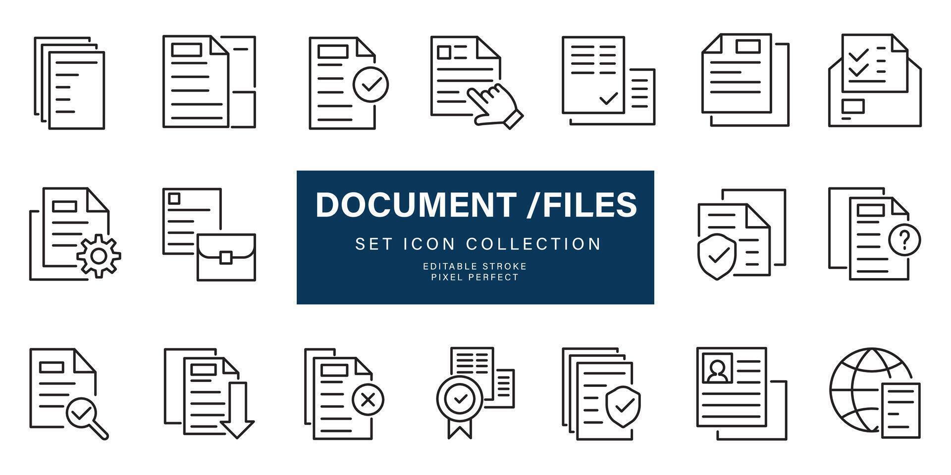 Document icons , paper and file icon set. Collection of document icons , paper and file icon set vector