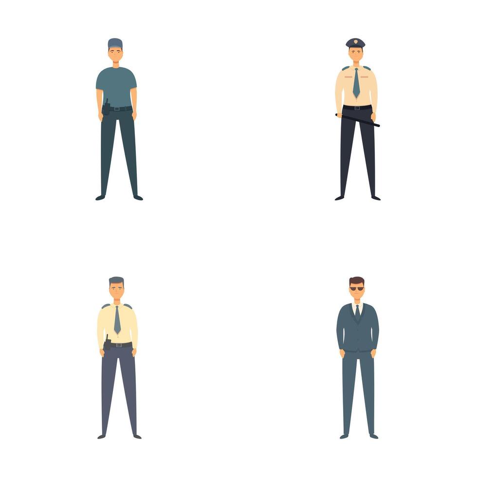 Various professions uniform illustration set vector