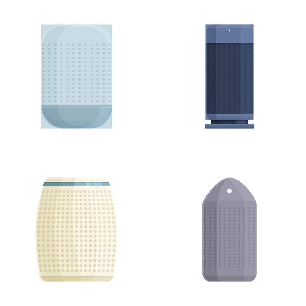Set of four modern washing machines vector