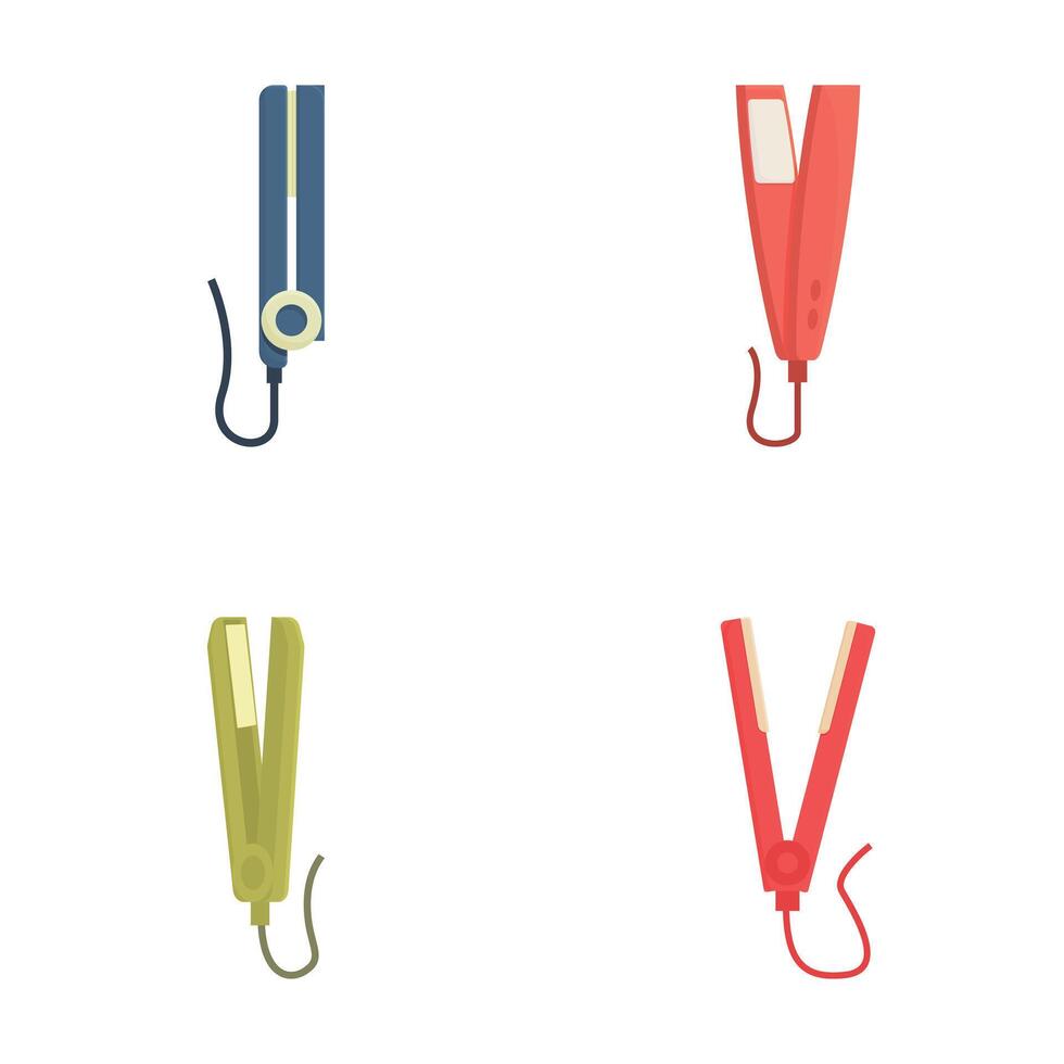Set of colorful flat design clothespins vector