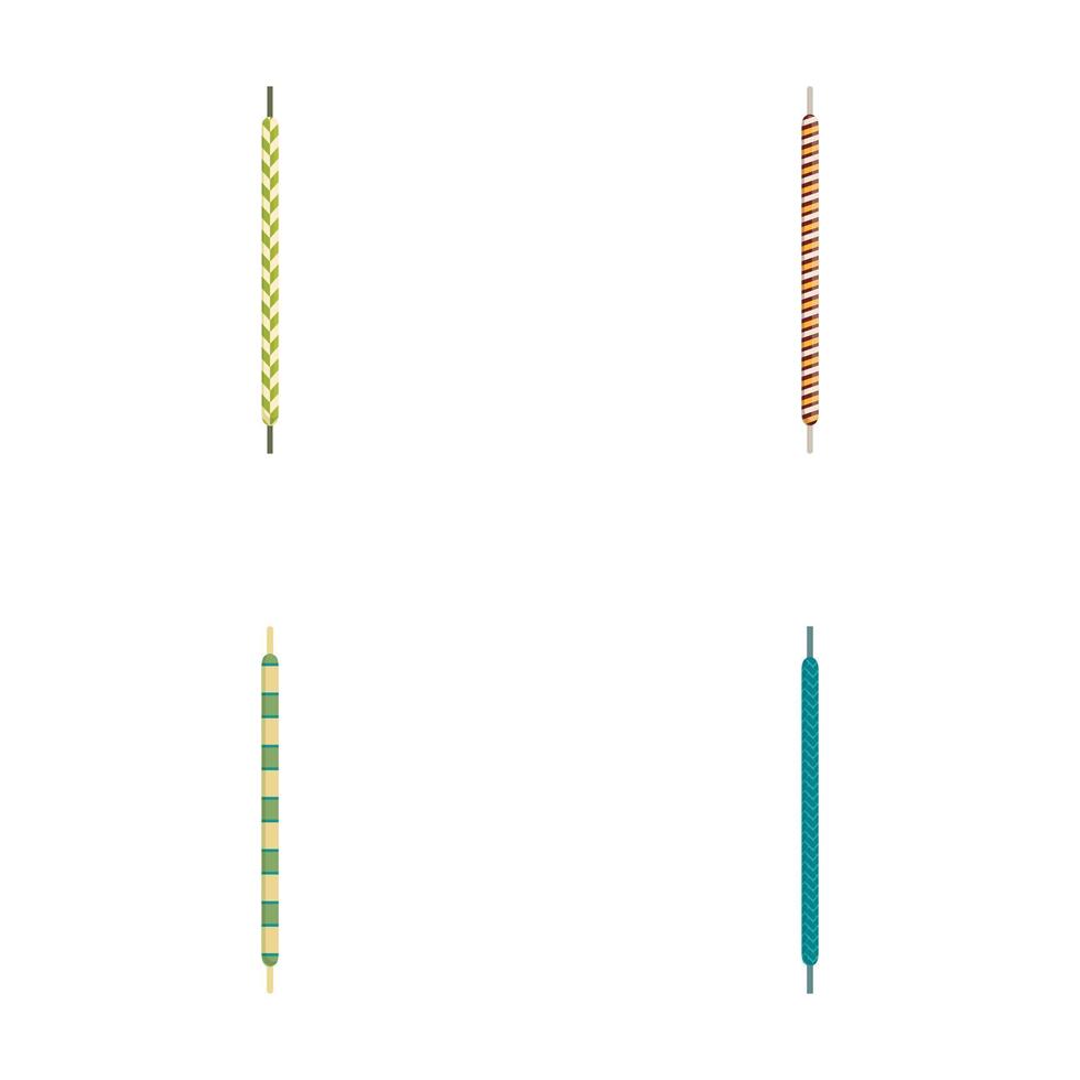 Set of four different styled rope borders vector