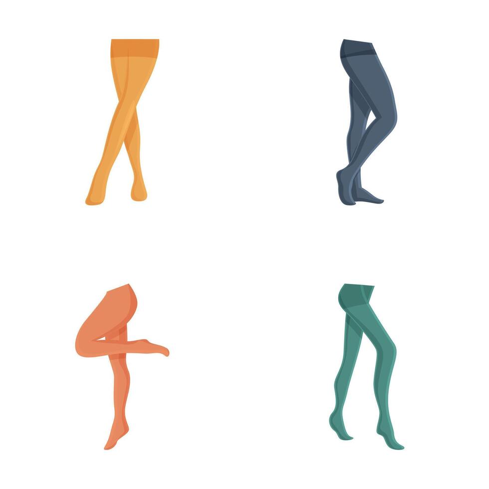 Colorful tights and stockings collection vector