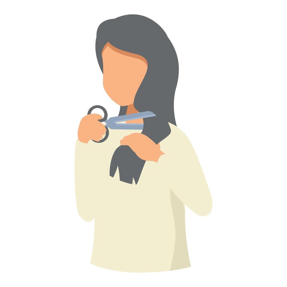 Illustration of a professional woman with a key ring, symbolizing responsibility and access vector