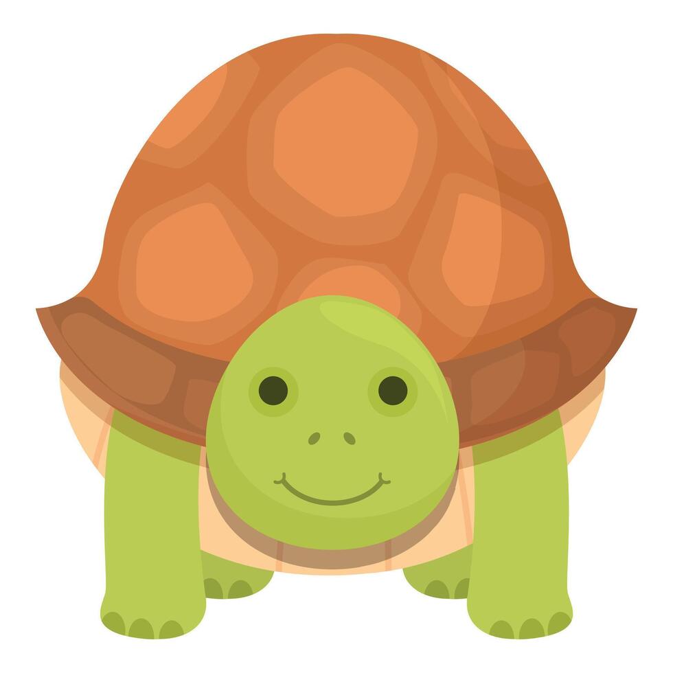 Cheerful cartoon tortoise with a big smile, suitable for kids' designs and educational materials vector