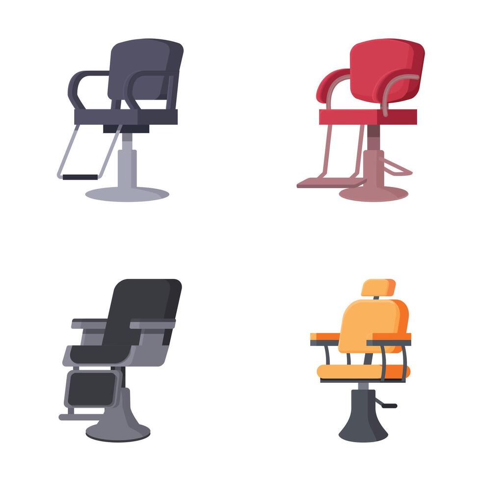 Set of modern office chairs in various styles vector
