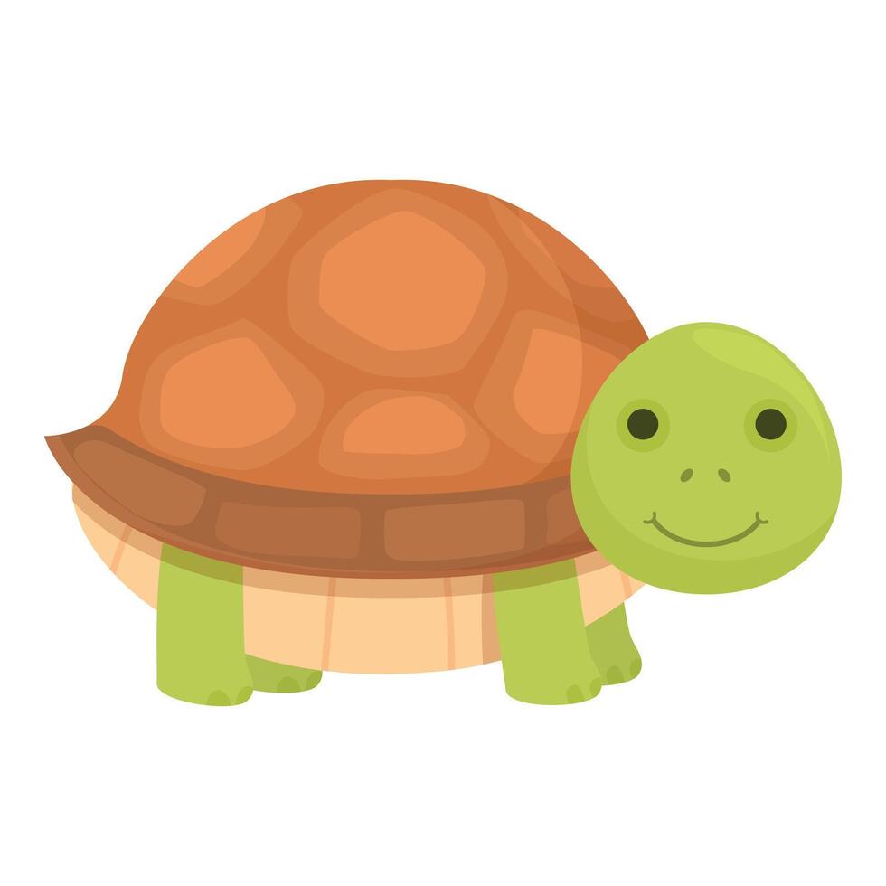 illustration of a smiling cartoon turtle with a colorful shell, suitable for children's designs vector