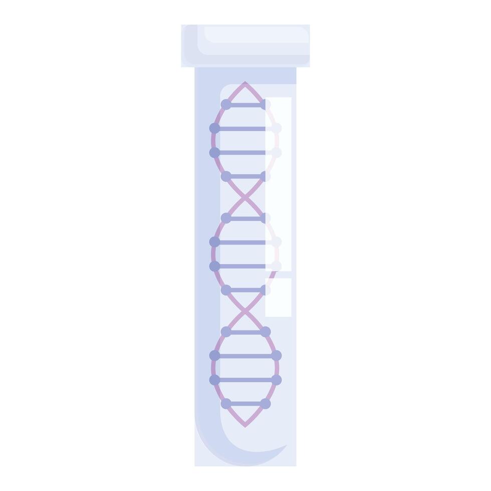 Genetic research concept with dna in test tube vector