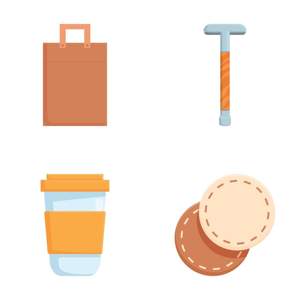 Assorted everyday items set vector