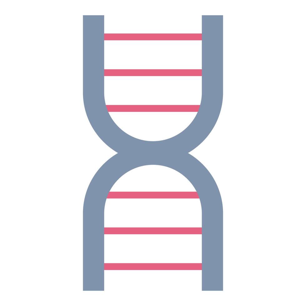 Flat design dna strand icon vector