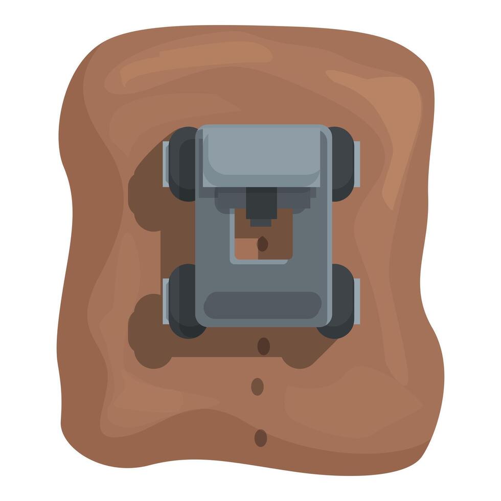 Cartoon backpack on brown background vector