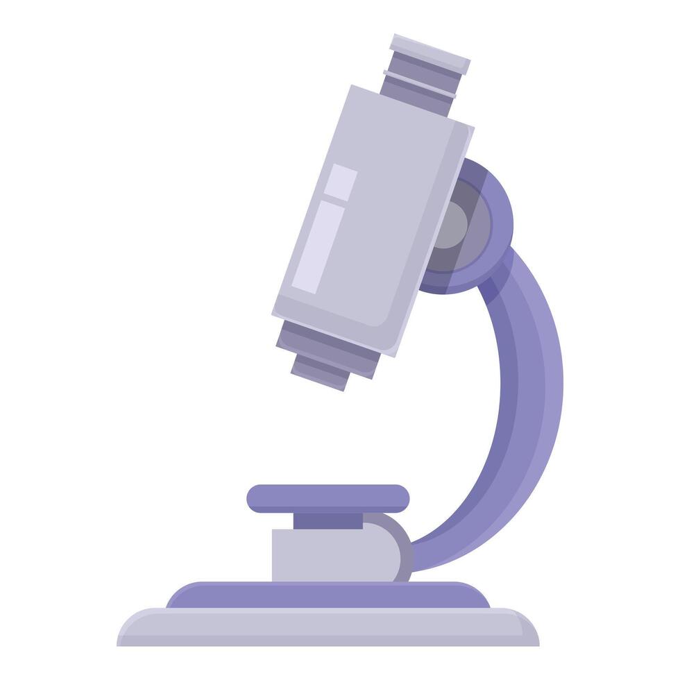 Digital illustration of a stylish modern microscope for science and education vector
