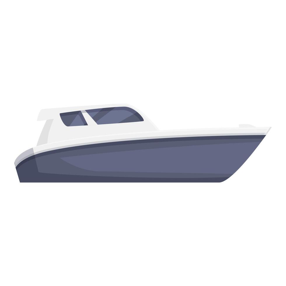 illustration of a modern motorboat vector