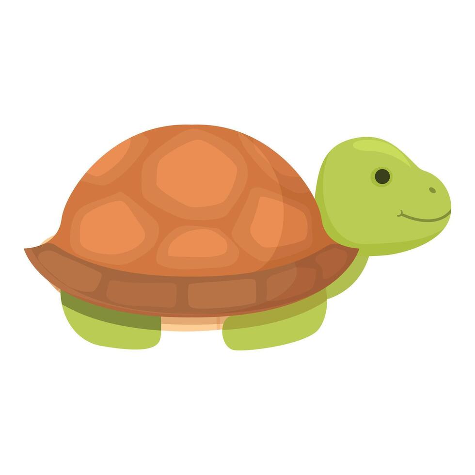 Charming illustration of a smiling cartoon turtle with a vibrant shell, perfect for children's designs vector
