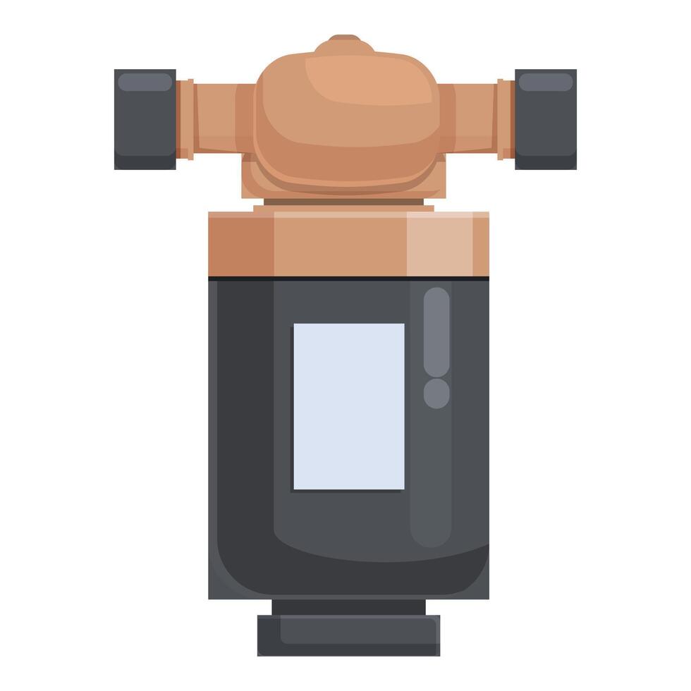 Flat design illustration of a cartoonstyle orange and black fire hydrant vector