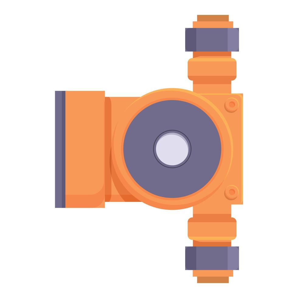Orange flat design pipeline valve illustration vector