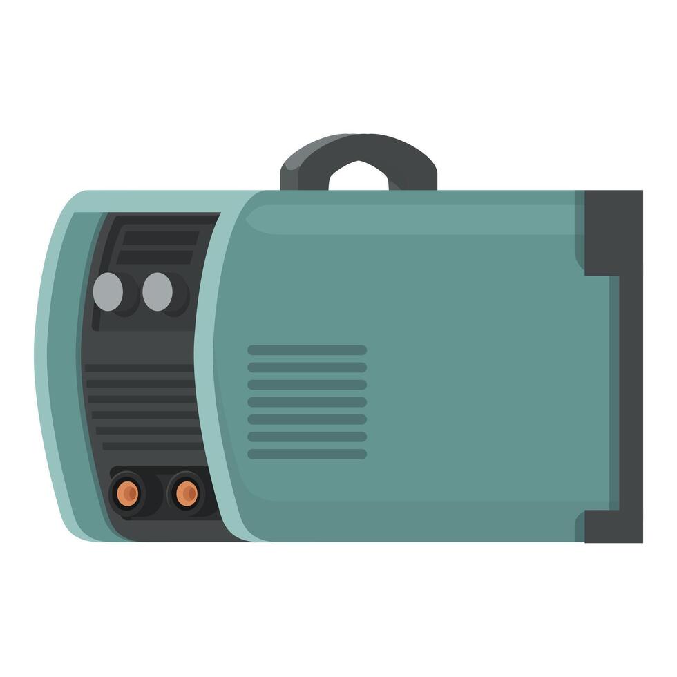 illustration of a compact, modern portable electric generator isolated on white vector