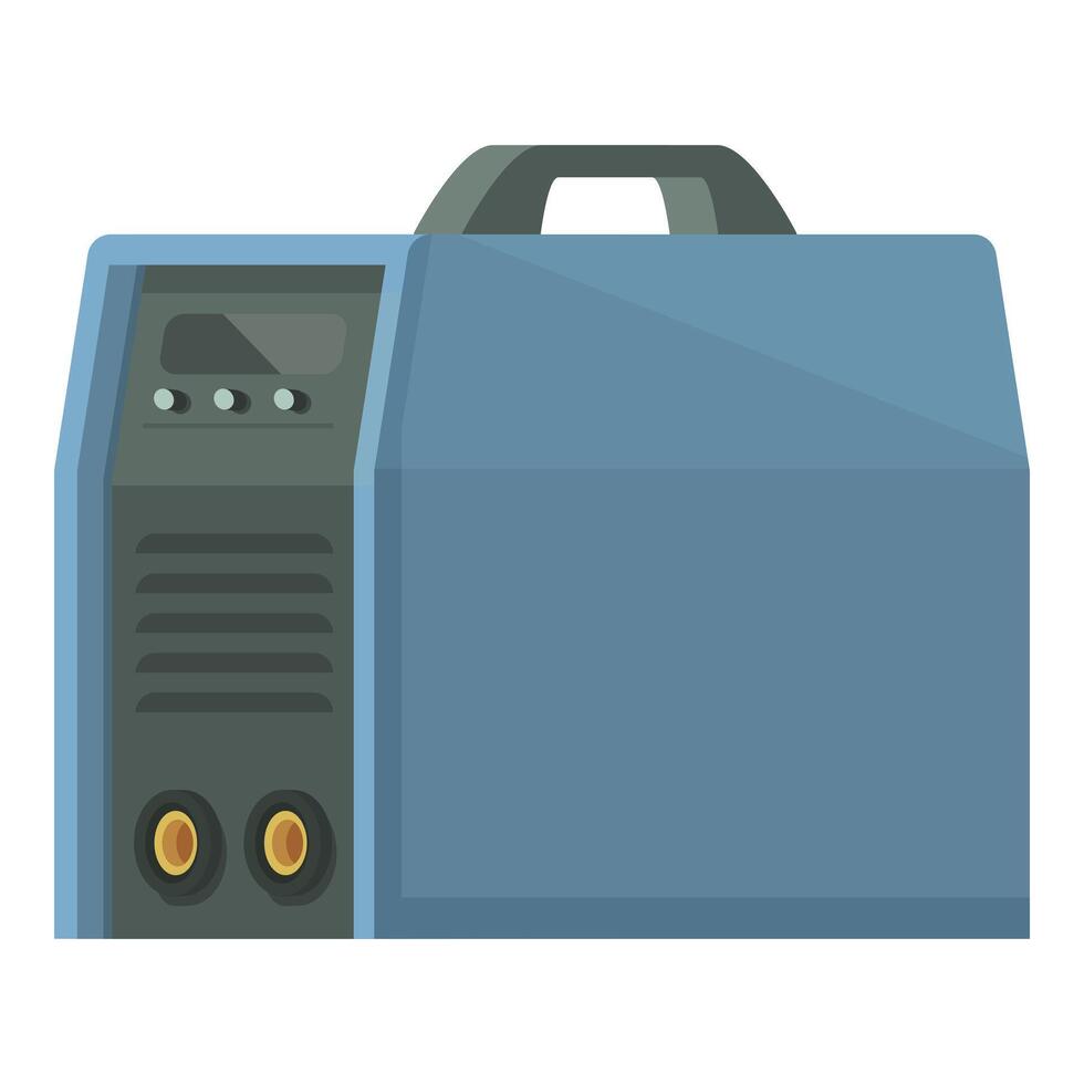 Isolated image of a modern portable power generator vector
